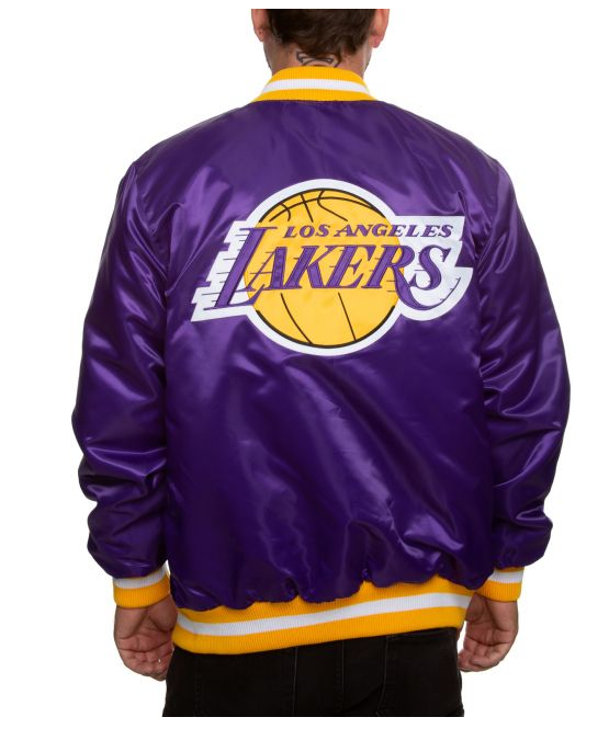 lakers starter jacket black